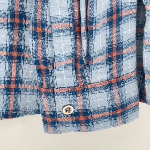 Wrangler‎ Mens XL Blue Plaid Western Cowboy Long Sleeve Button Up Shirt - Picture 10 of 10